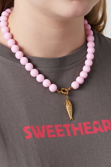 Colored small bead necklace h5 Picture2